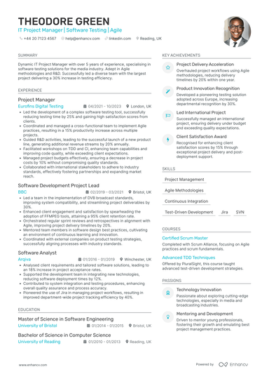 IT Project Manager CV Examples & Guide for 2026