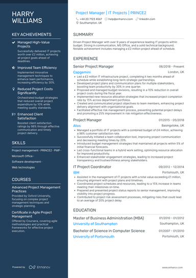 IT Project Manager CV Examples & Guide for 2026