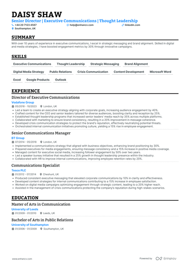 Executive Director CV Examples & Guide for 2026