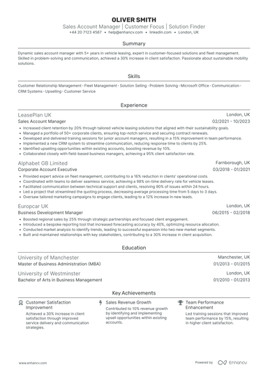 Sales Manager CV Examples & Guide for 2026