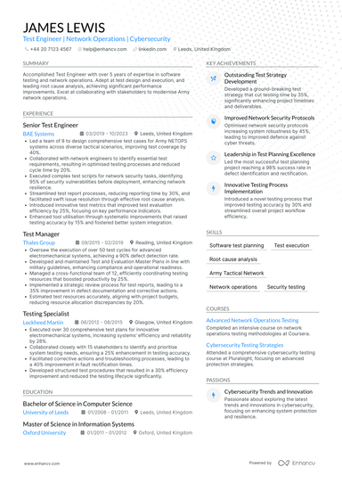 Software Tester CV Examples & Guide for 2026