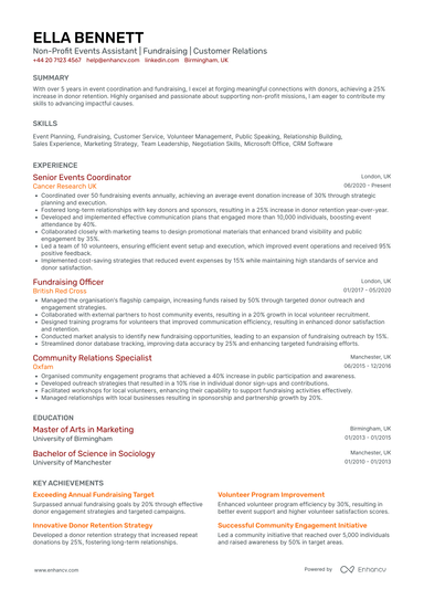 Event Planner CV Examples & Guide for 2026