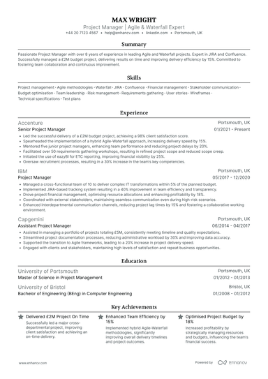 IT Project Manager CV Examples & Guide for 2026