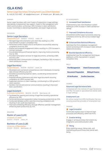 Legal Secretary CV Examples & Guide for 2026