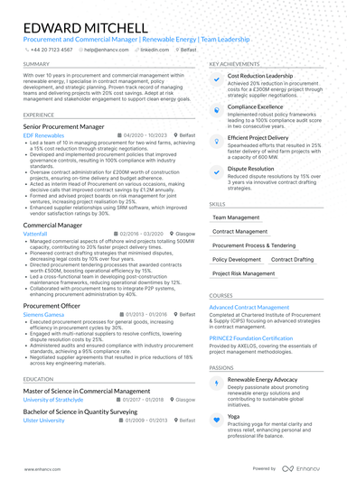 Commercial Manager CV Examples & Guide for 2026