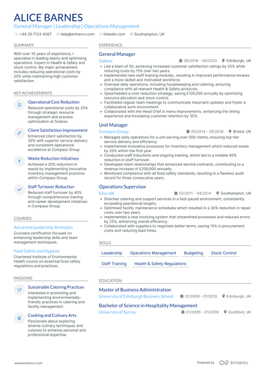 General Manager CV Examples & Guide for 2026