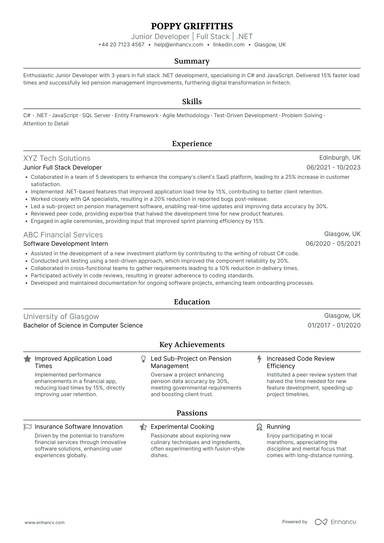 Junior Web Developer CV Examples & Guide for 2026