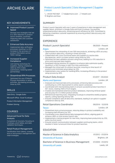 Product Manager CV Examples & Guide for 2026