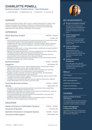 Entry Level Business Analyst CV Examples & Guide for 2026