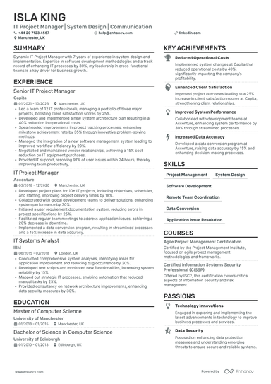 IT Project Manager CV Examples & Guide for 2026