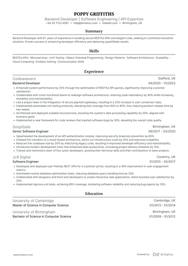 Web Developer CV Examples & Guide for 2026