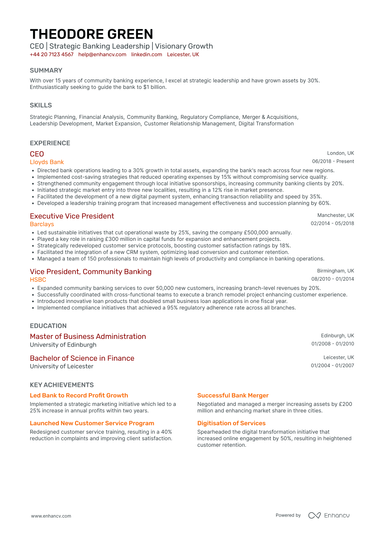 CEO CV Examples & Guide for 2026