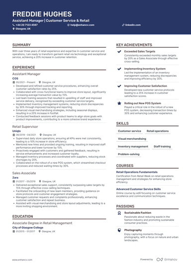 Retail Assistant Manager CV Examples & Guide for 2026