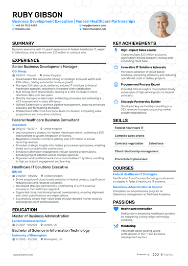 Business Development Executive CV Examples & Guide for 2026