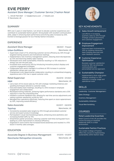 Retail Assistant Manager CV Examples & Guide for 2026