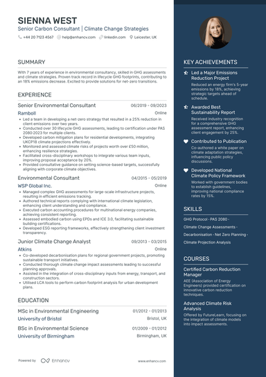 Environmental Consultant CV Examples & Guide for 2026