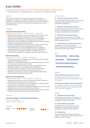 Environmental Consultant CV Examples & Guide for 2026