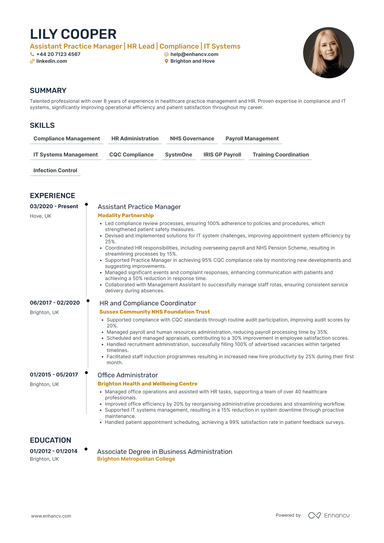 Assistant Manager CV Examples & Guide for 2026