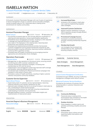 Assistant Manager CV Examples & Guide for 2026