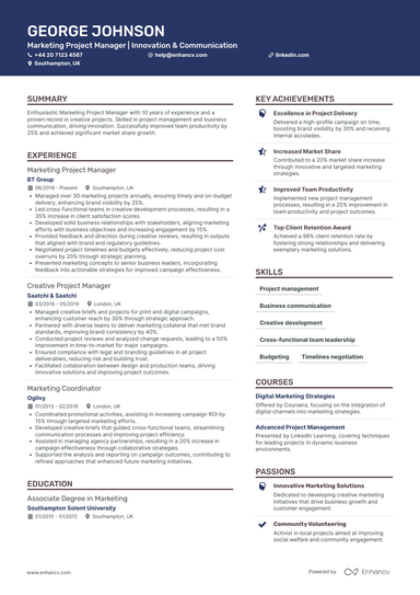 Creative Marketing CV Examples & Guide for 2026