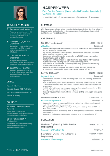 Electrical Engineering CV Examples & Guide for 2026