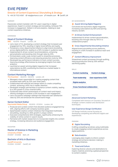 Creative Director CV Examples & Guide for 2026