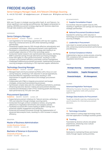 Category Manager CV Examples & Guide for 2026
