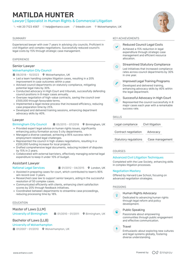 Lawyer CV Examples & Guide for 2026