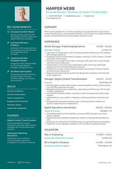 Director Of Operations CV Examples & Guide for 2026