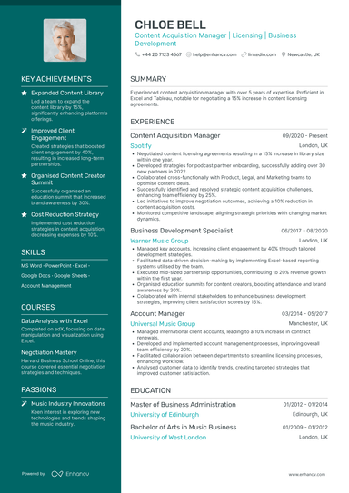 Content Creator CV Examples & Guide for 2026