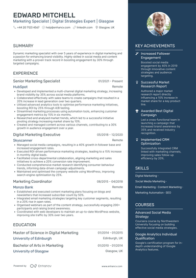 Content Marketing CV Examples & Guide for 2026