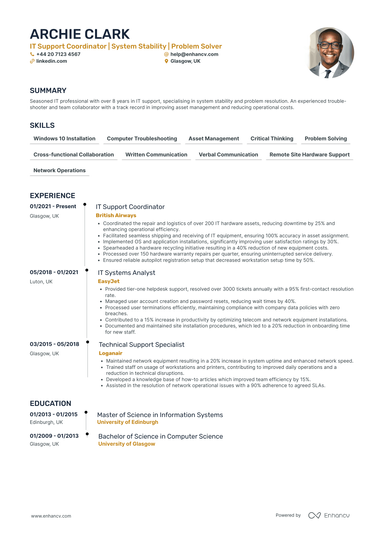 It Support Cv Example IT Support CV Examples & Guide for 2026