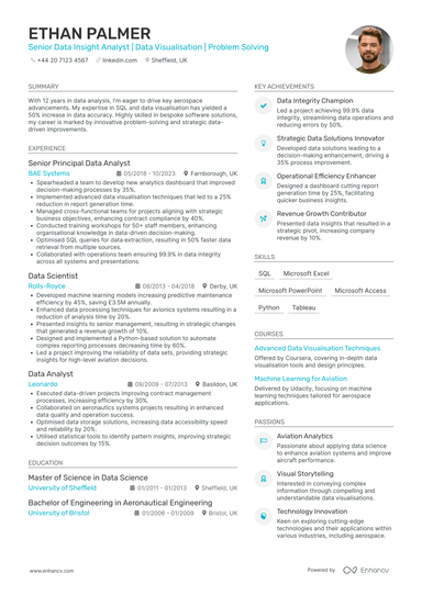 Senior Data Analyst CV Examples & Guide for 2026