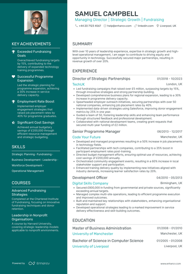 Managing Director CV Examples & Guide for 2026