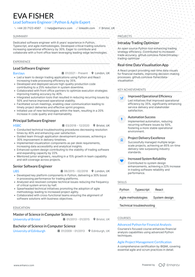Python Developer CV Examples & Guide for 2025