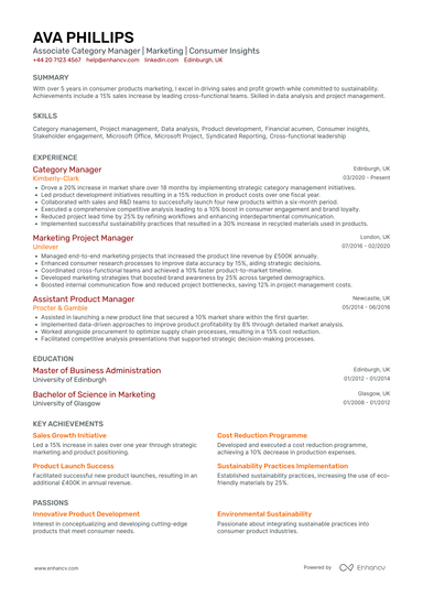 Category Manager CV Examples & Guide for 2026