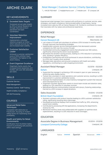 Retail Assistant Manager CV Examples & Guide for 2026