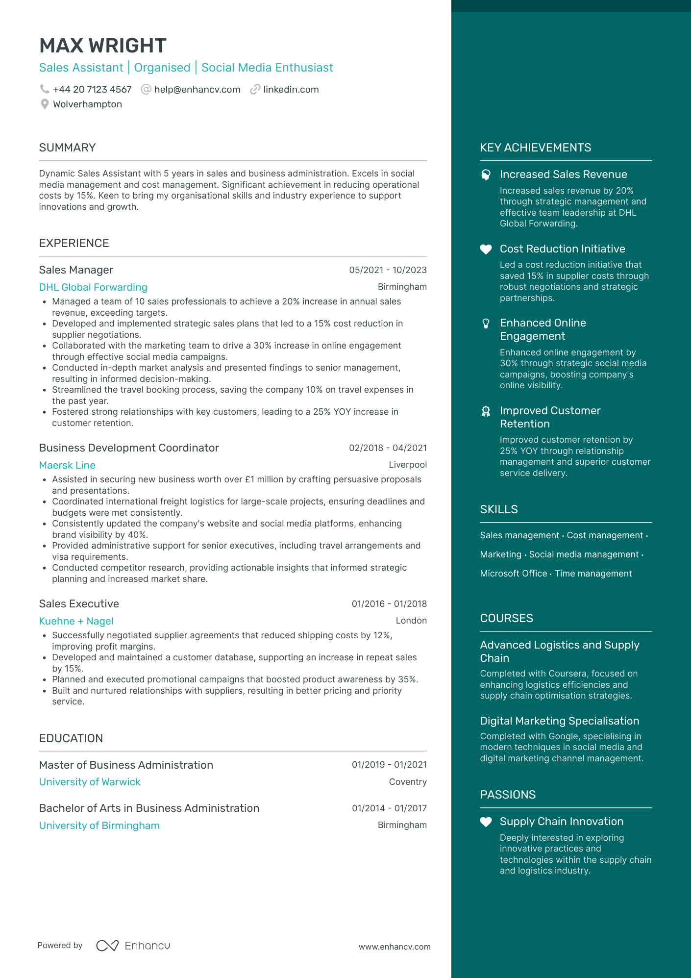 Sales Administrator CV Examples & Guide for 2026