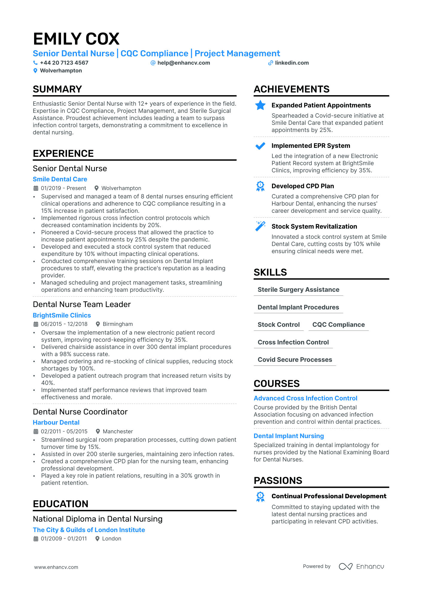 Dental Nurse CV Examples & Guide for 2024