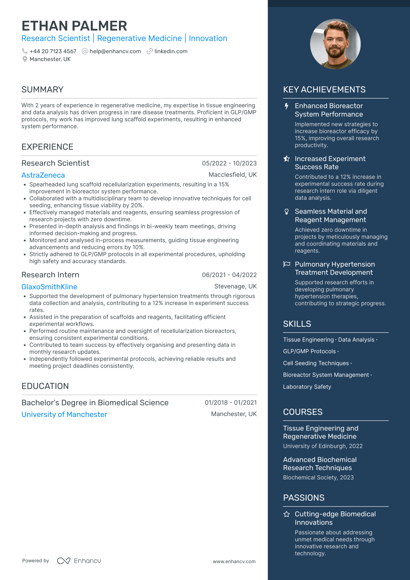 Biomedical Engineer CV Examples & Guide for 2026