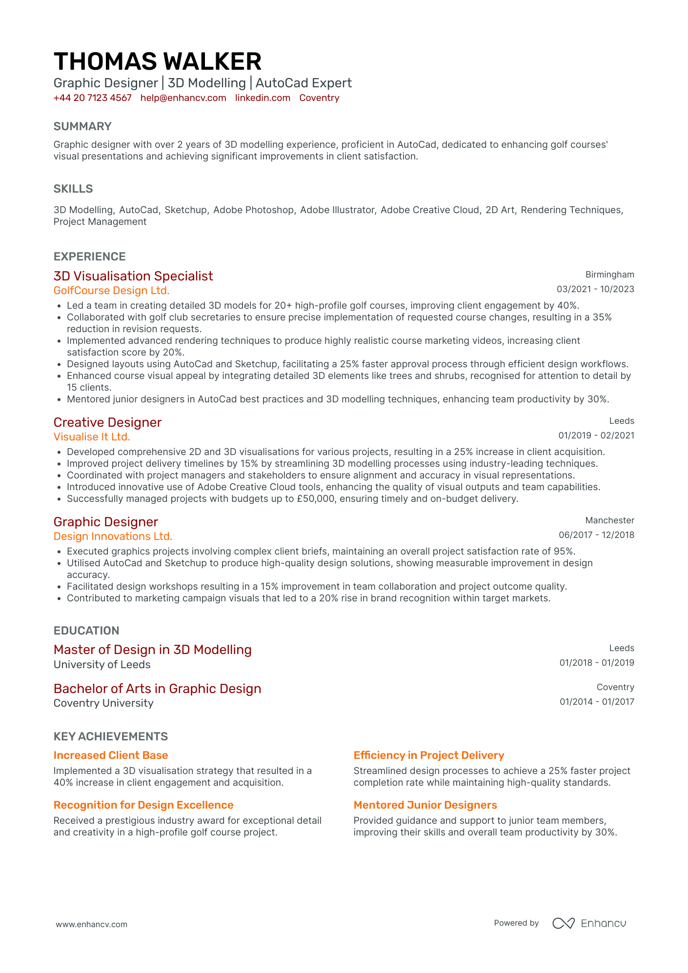 Graphic Design CV Examples & Guide for 2026