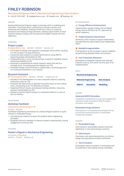 Mechanical Engineer CV Examples & Guide for 2026