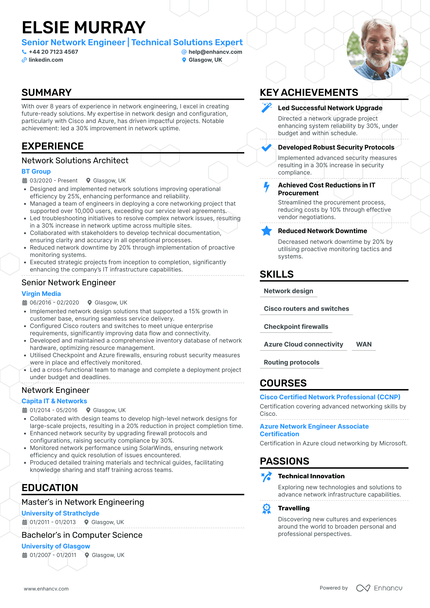 Network Engineer CV Examples & Guide for 2026