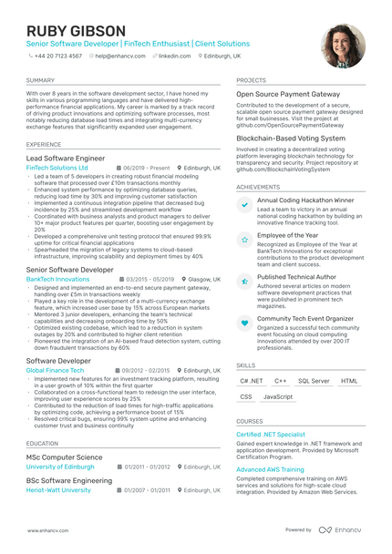 Software Developer CV Examples & Guide for 2024