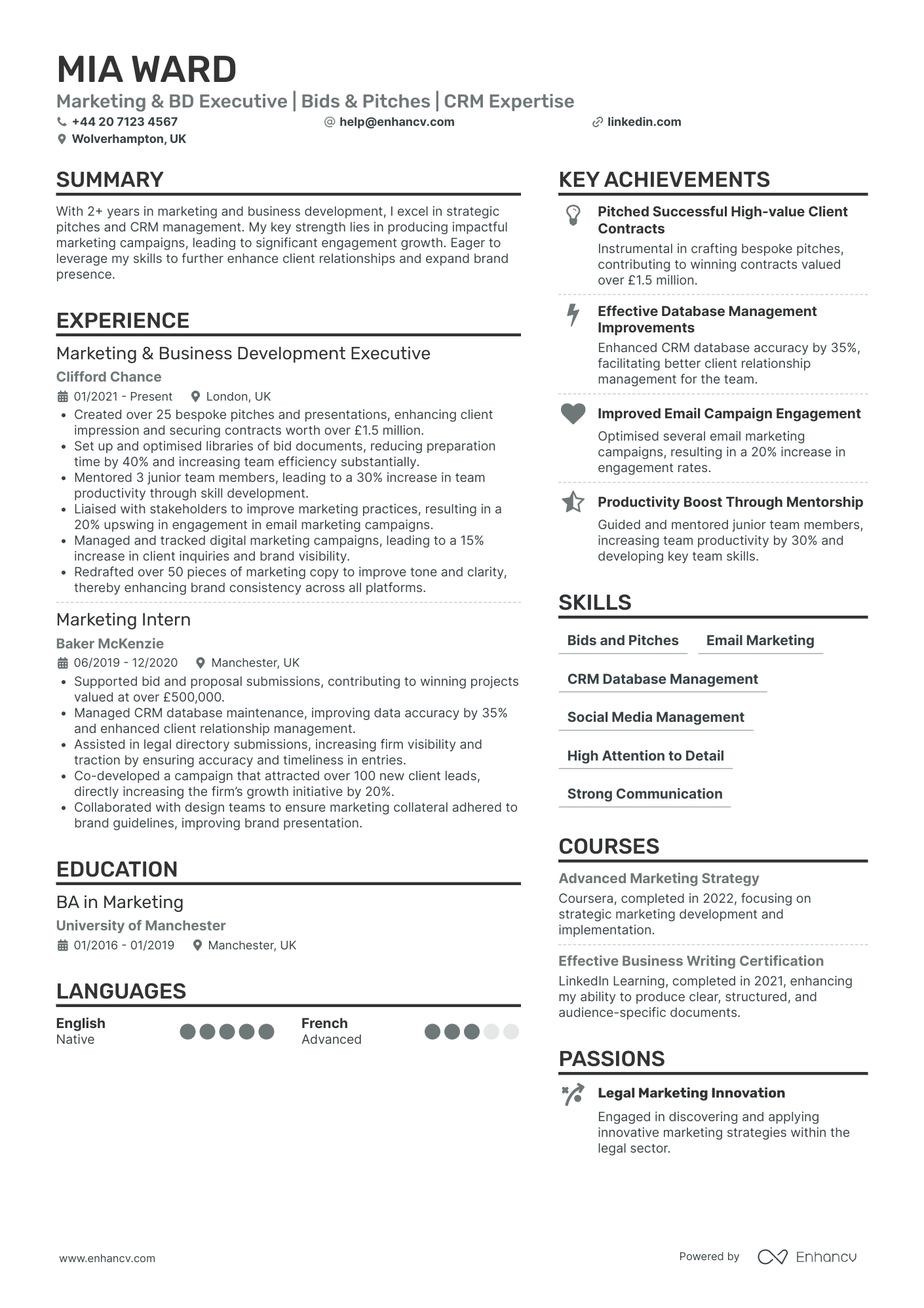 Business Development Executive CV Examples & Guide for 2026