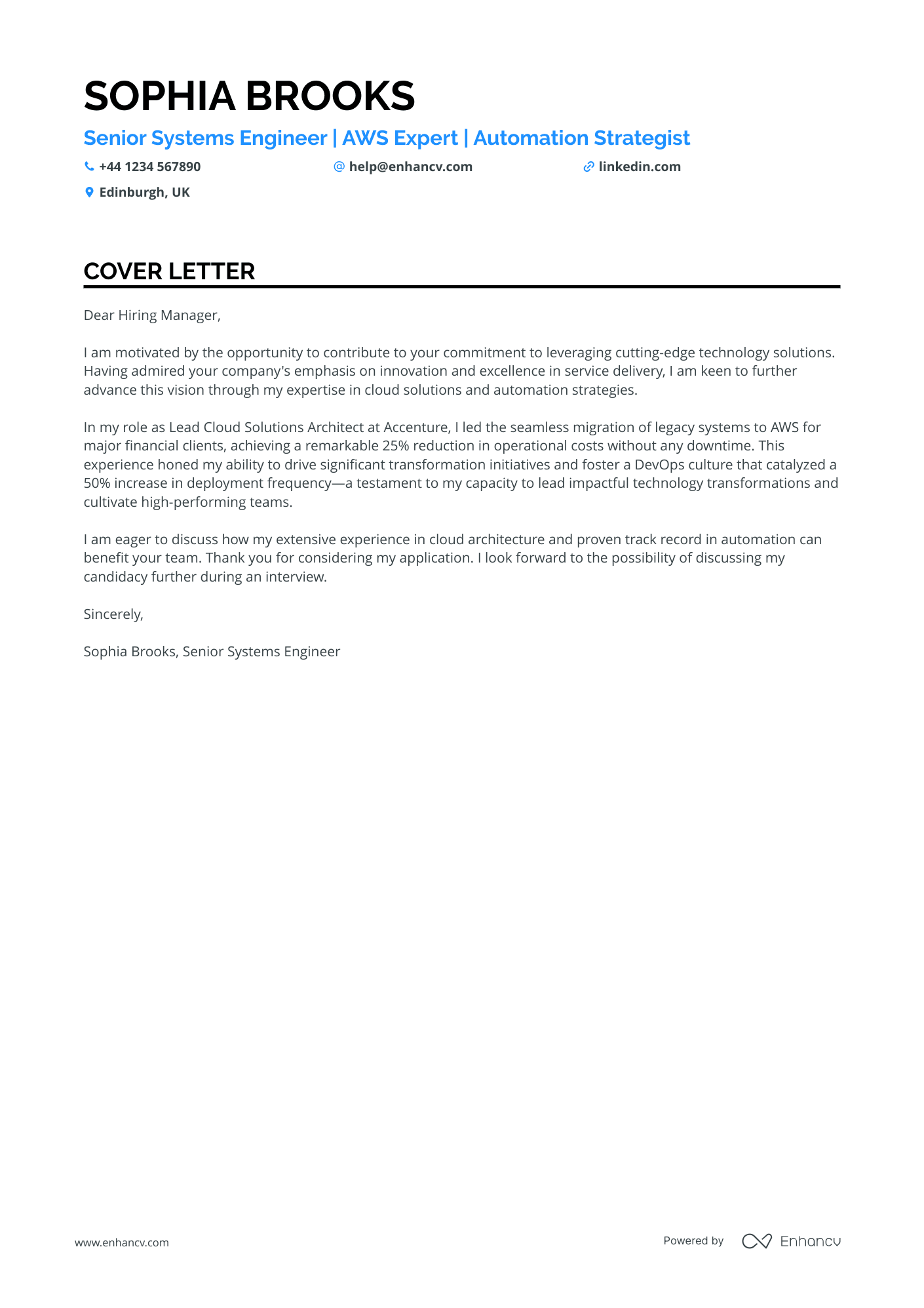 AWS cover letter