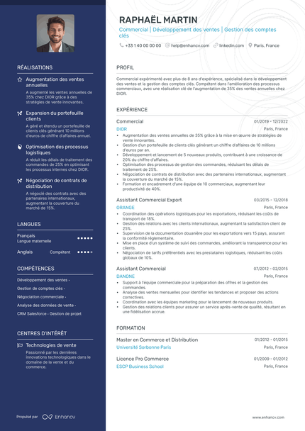 francais resume example