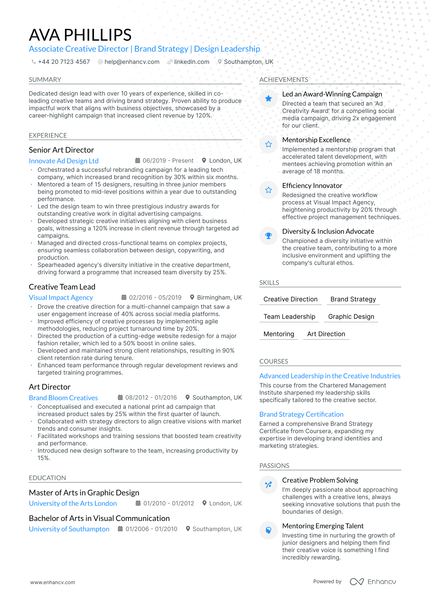 Design Manager CV Examples & Guide for 2025