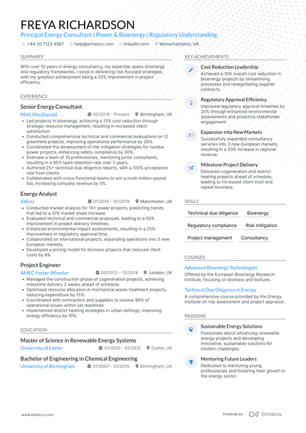 Environmental Consultant CV Examples & Guide for 2026