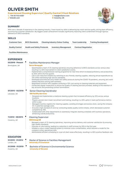 Cleaner CV Examples & Guide for 2025